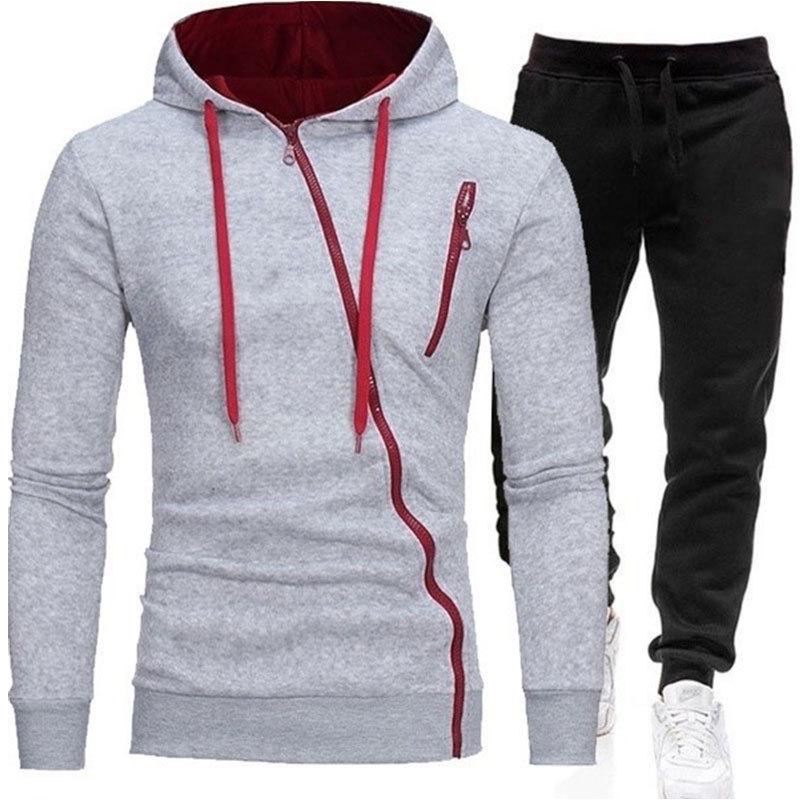 

New Mens Outdoor Hoodie, Sports Casual Zipper Set 3XL