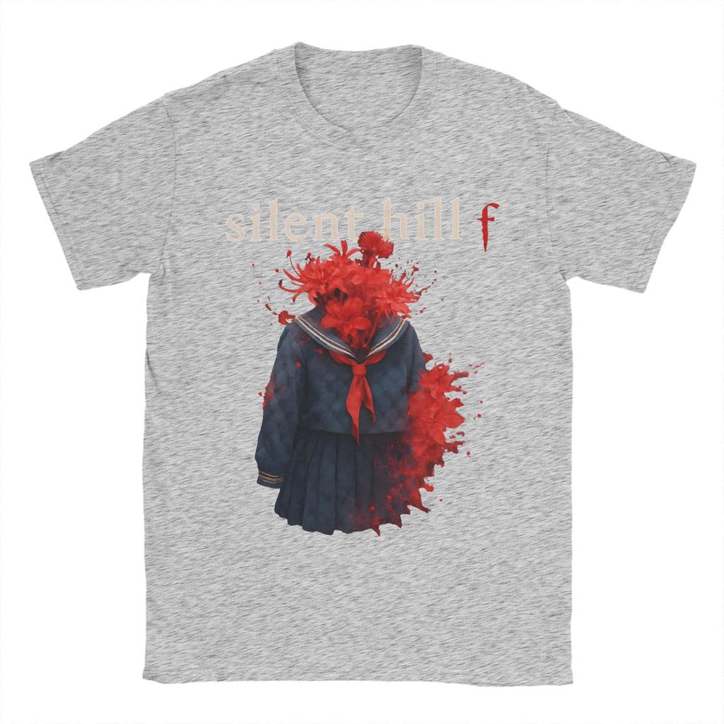 Leisure Silent Hill F Blooming Death T-Shirts Men Round Collar Pure Cotton T Shirts  Short Sleeve Tees Plus Size Clothes