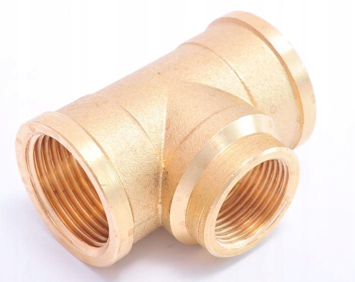 Trójnik Mosiądz Mosiężny 3/4X1/2X3/4 Gw Redukcyjny