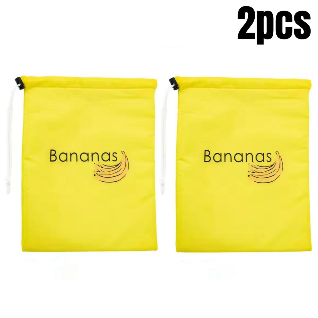 1/2/3/5Pcs Durable Yellow Banana Storage Bags Insulated Fruit Vegetable Fresh-keep Bundle Pocket Drawstring Banana Preserve Bag