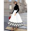 Four Seasons Four Season Casual Style Black Lace Trimmed Half Skirt
