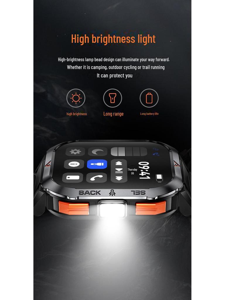 Cross-Border Outdoor Smart Sports Watch S50 - Bluetooth Calls, Compass, 30m Waterproof