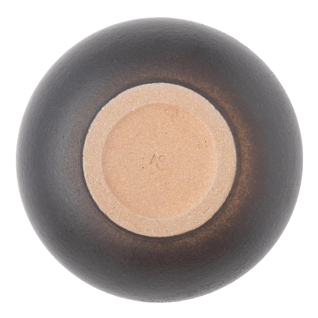 Marui Seito Shigaraki Ware Hechimon Bowl, Small, Approx. 13cm Diameter, Hana Wabi, Black, MR-3-4274