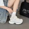 Leather mesh breathable dad shoes women's 2025 summer new versatile lightweight fashion ultra-light bottom casual sports shoes
