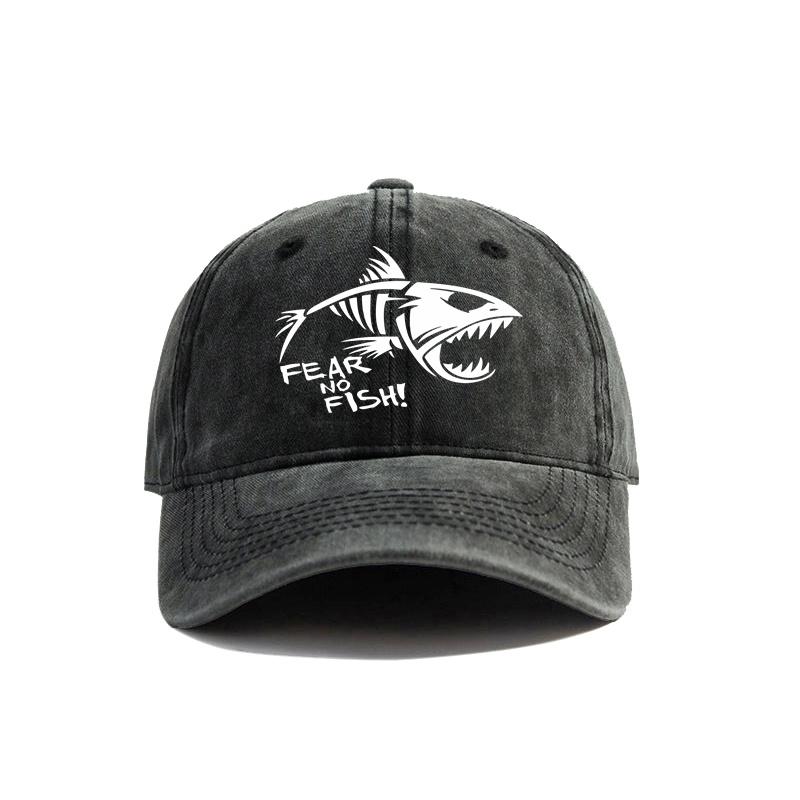 Baseball Cap Distresseded Hats Cap Fisherman Fishing Lover Men Vintage Outdoor Use Summer Adjustable Hat Dad Gift Mz-535 Fear No Fish