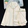 Women's Cloud Cotton Lace Pajama Cardigan Set - Spring & Autumn Collection