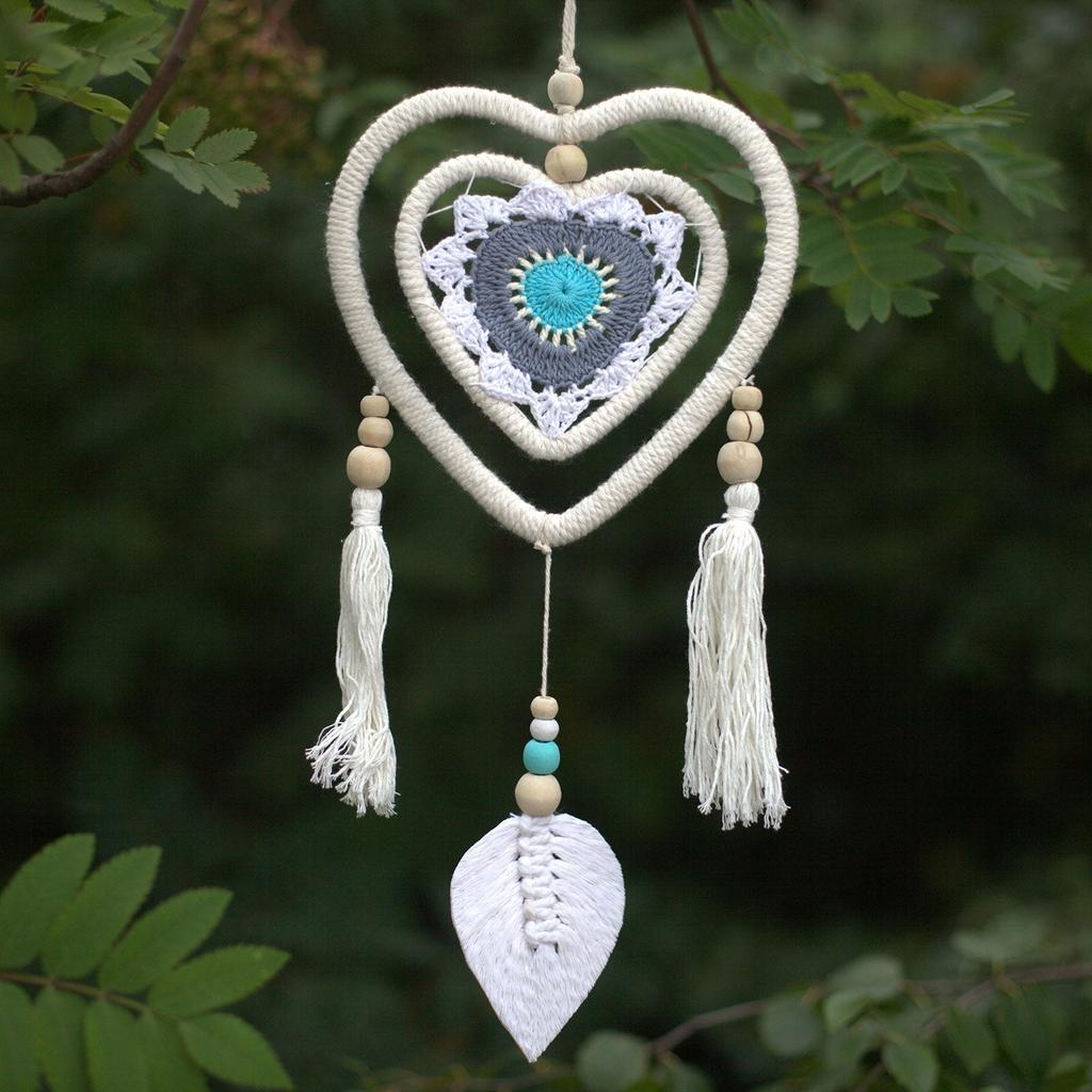 Dreamcatcher Blue Heart Handmade In Bali