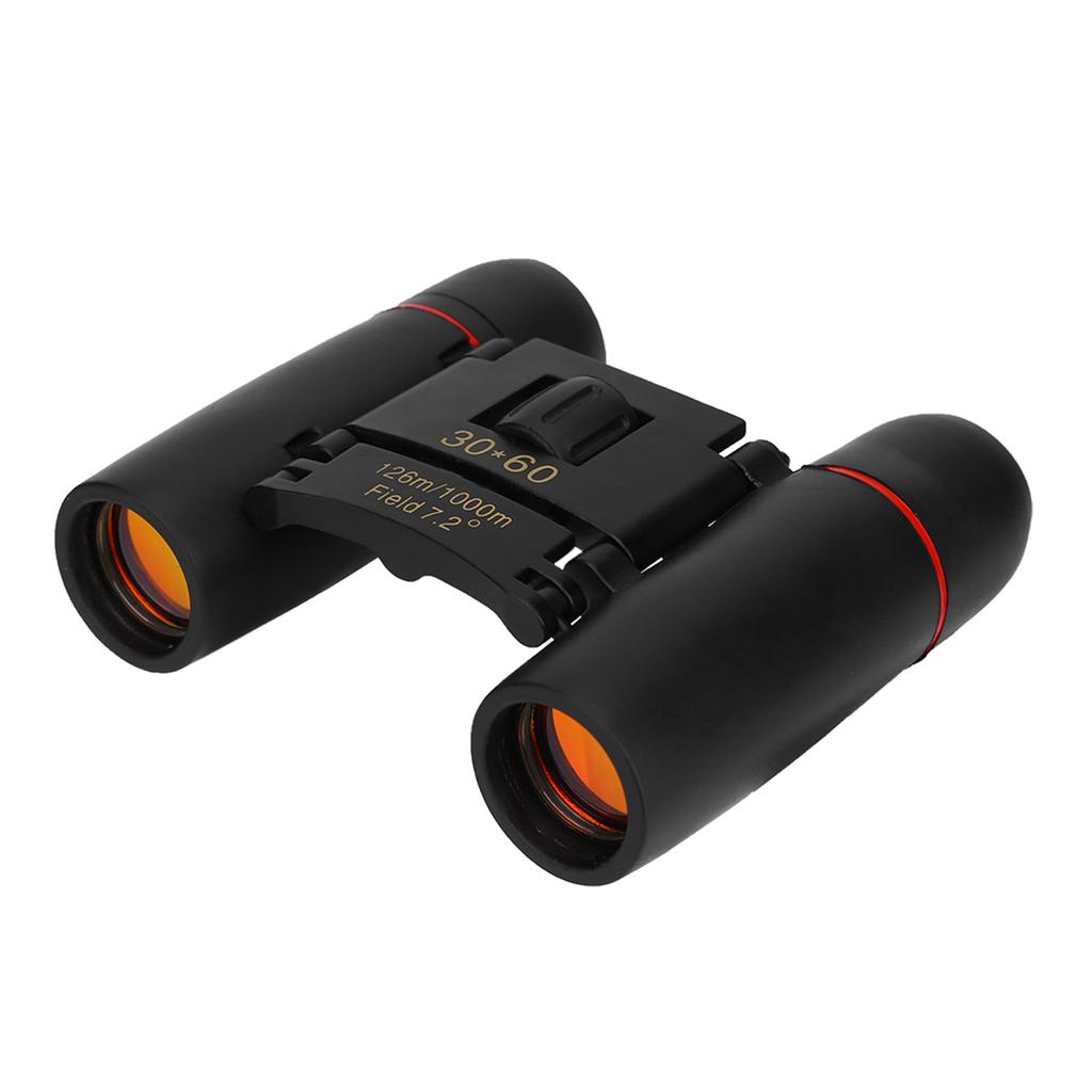 1 Stück 30 * 60 Tragbares Leichtes Metall Doppel-Fokussierendes Fernglas mit Tasche und Trageschlaufe