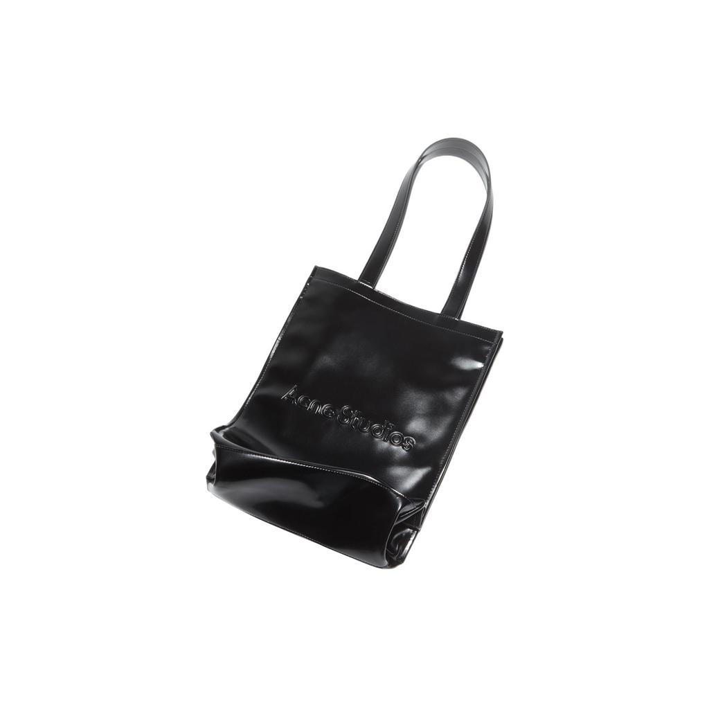 Nuevo Bolso Tote de Poliéster Acne Studios, Bolso de Compras, Bolso de Mano, Bolso de Hombro para Mujer Negro C10178-900