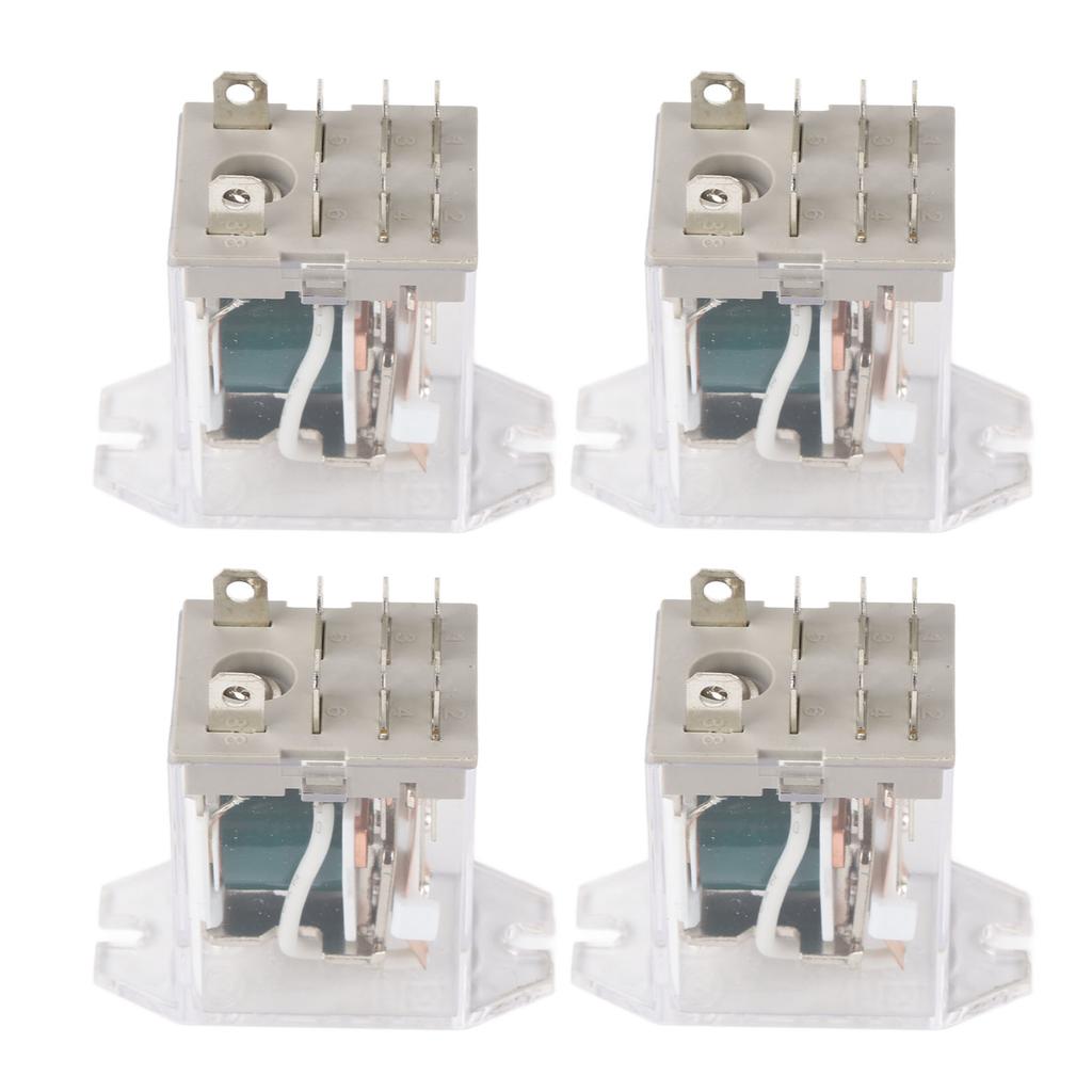 4pcs Electromagnetic Power Relay 220V Multi Purpose Waterproof Thermoplastic Structure for Garage Door