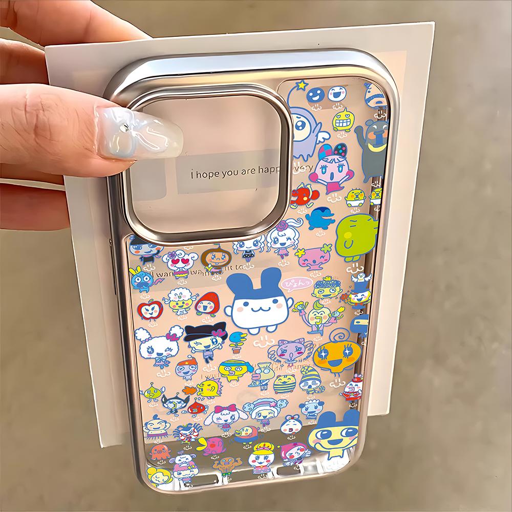 Cartoon Role Tamagotchi Dog Phone Case for iPhone 16e 16 15 14 13 12 11 Pro Max X XR XSMAX 8 7 Plus Luxury Clear Soft Back Cover