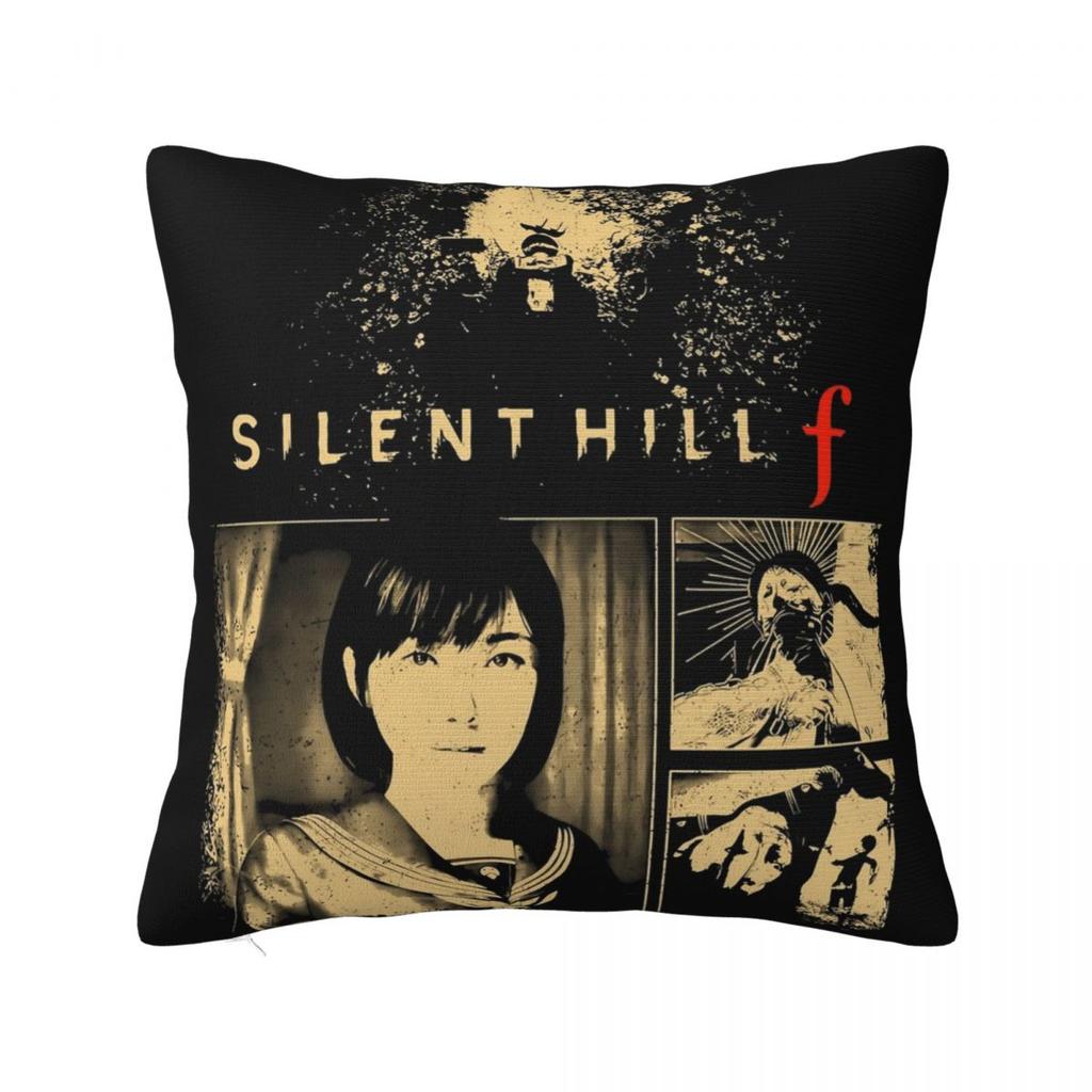 Silent Hill F Video Game Horror Halloween Pillowcase Merch Soft Cushion Cover Pillow Covers Seater Decor Zipper Multi Size