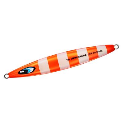 Daiwa Saltiga Jive Chopper 400g Slow Jigging Jig with Orange Zebra Glow