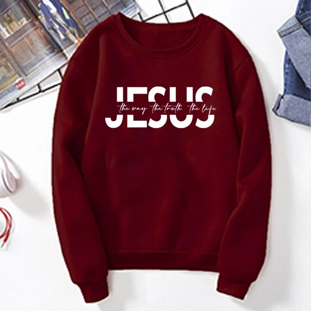 Jesus Sweatshirt Christian Hoodie Religious Bible Verse Sweater Motivational Christian Faith Outfit Trendy Crewneck Sweatshirts Unisex Hoodie