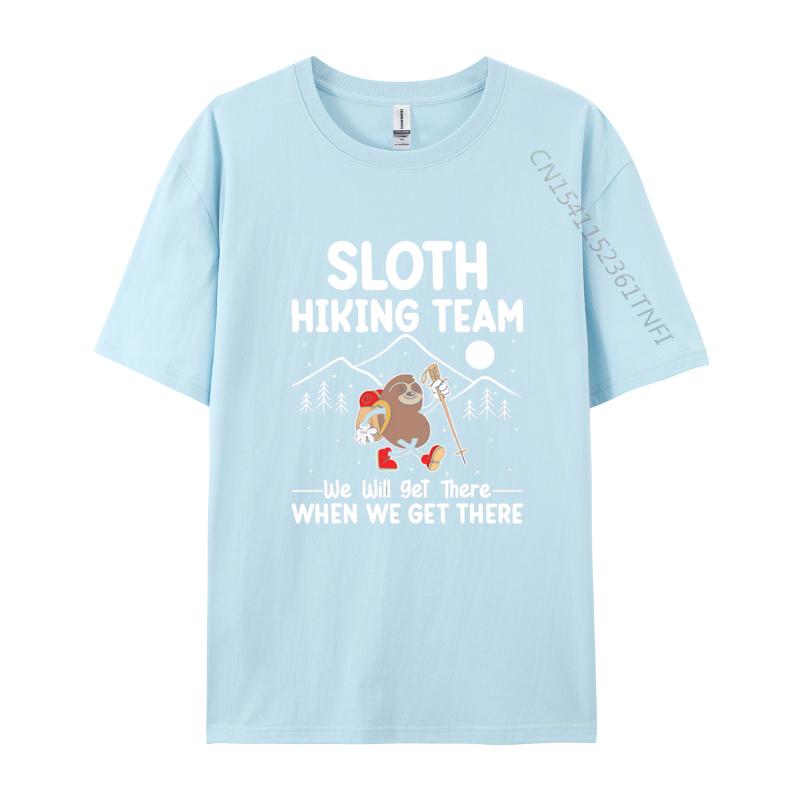Sloth Hiking Team We Will Get There Tshirts Cotton Fashion Tshirt Kawaii T Shirt Printed Tee Tops Clothing