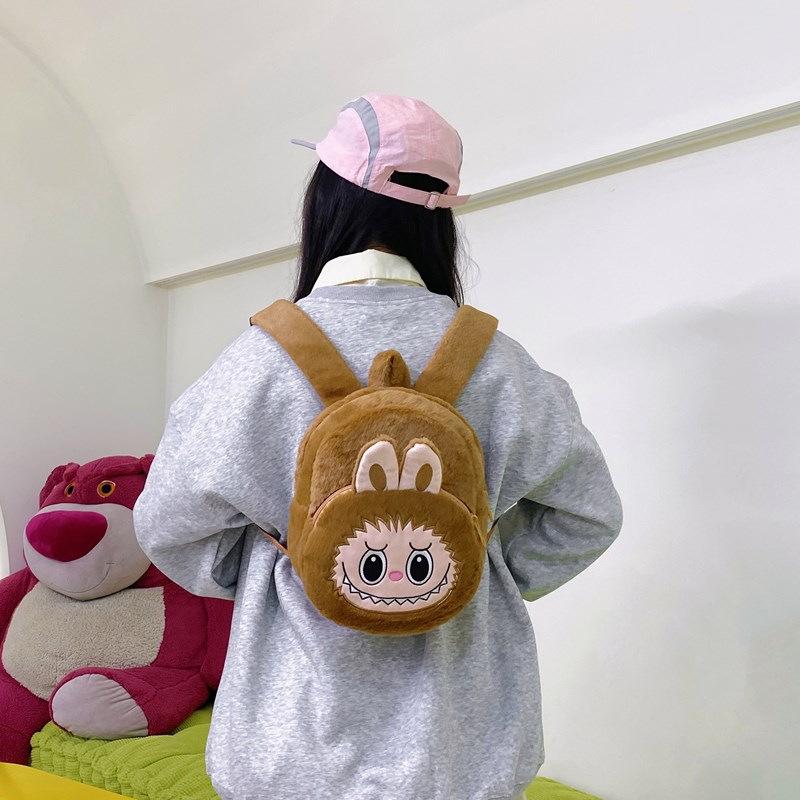 Cross Double Back Rabub Crossbody Change Plush Bag Grab Machine Doll Children's Backpack
