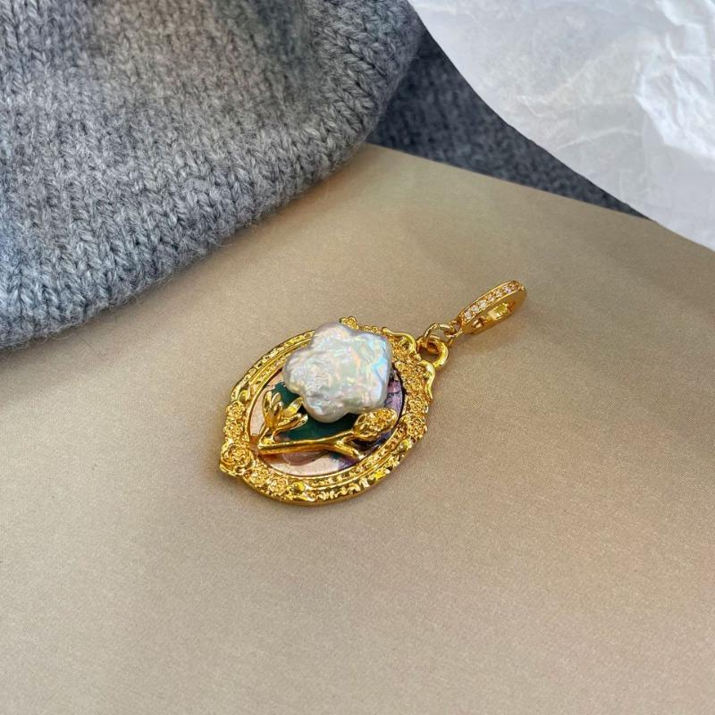 NALA Nala original design drip glaze painted necklace pendant single pendant without chain niche versatile universal clasp pendant