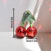 WTEMPO Green Leaves Cherry Shaped Keychains Mini Disco Balls Keychains Car Key/Door Key/Bag/ Backpack Keychain Pendents Festive Home Decor Ornaments