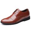 Leather Shoes Men's Autumn Business Dress Genuine Leather Men's Casual Black Pointed Inner Height Increase Men's Shoes Leather Shoes