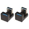 2Pcs USB3.0 Male To Female Adapter 10Gbps Transmission Aluminum Alloy Rapid Heat Dissipation USB3.0 Adapter