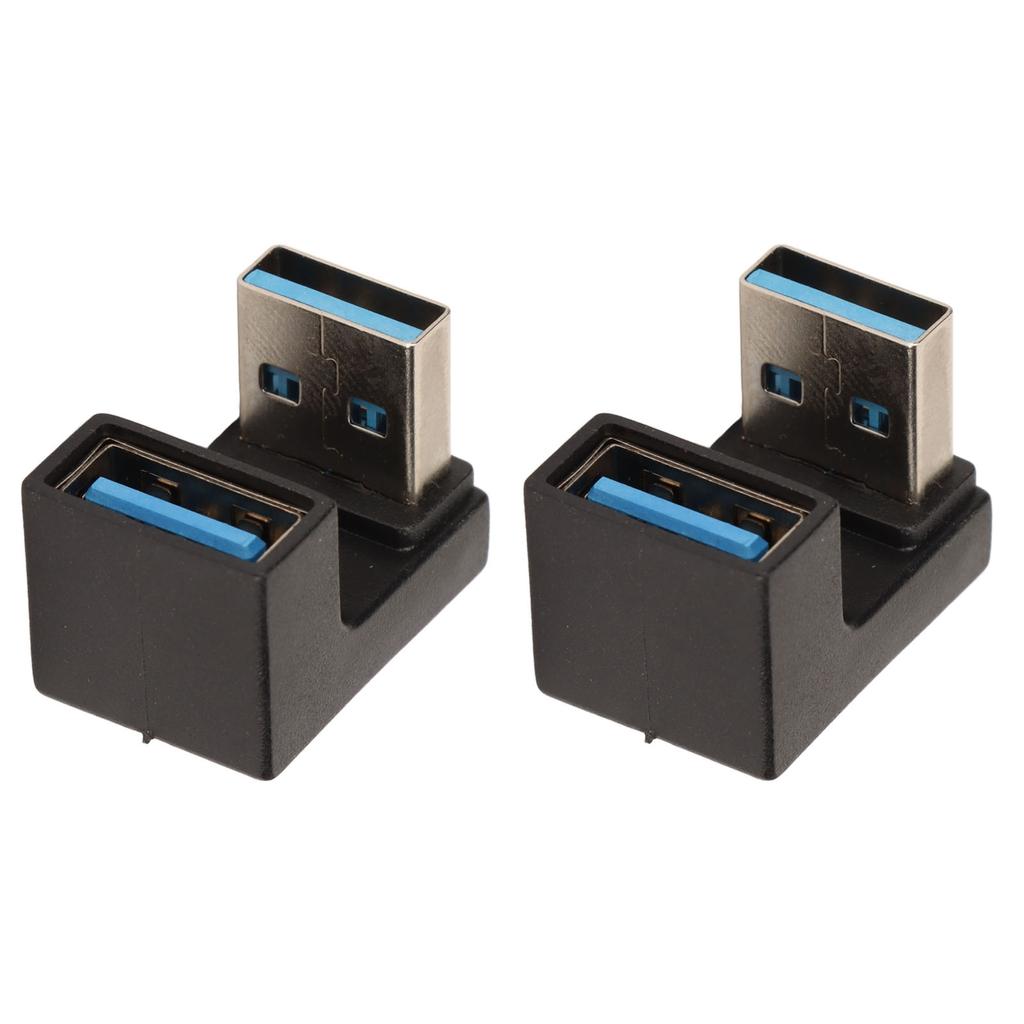 2Pcs USB3.0 Male To Female Adapter 10Gbps Transmission Aluminum Alloy Rapid Heat Dissipation USB3.0 Adapter