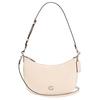 Sculpted 25 Crescent Bag With Silver Metal Accents Women Shoulder Bag Pink White CAZ04-LHCHK