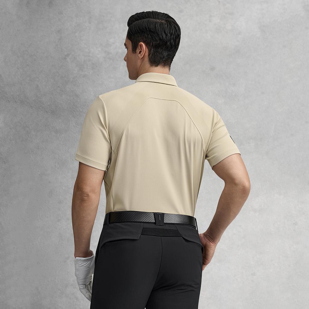FILA Golf Series Fashion Simple Basic Classic Sports Casual Golf Versatile Comfortable Slim Fit Knitted Short Sleeve Polo Shirt Men tops A11M615103FBG