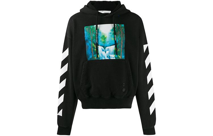 Худи с графическим принтом OFF-WHITE из хлопка OMBB037E19E300151088 XXS