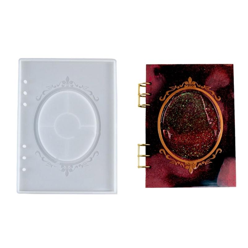Quicksand Notebook Cover Resin Mold DIY Crystal UV Epoxy Silicone Molds Transparent Book Creative Resin Casting Molds
