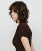 MONGDOL Wholegarment Half-Neck Pleated Knit Top Brown Mdkt107Brown