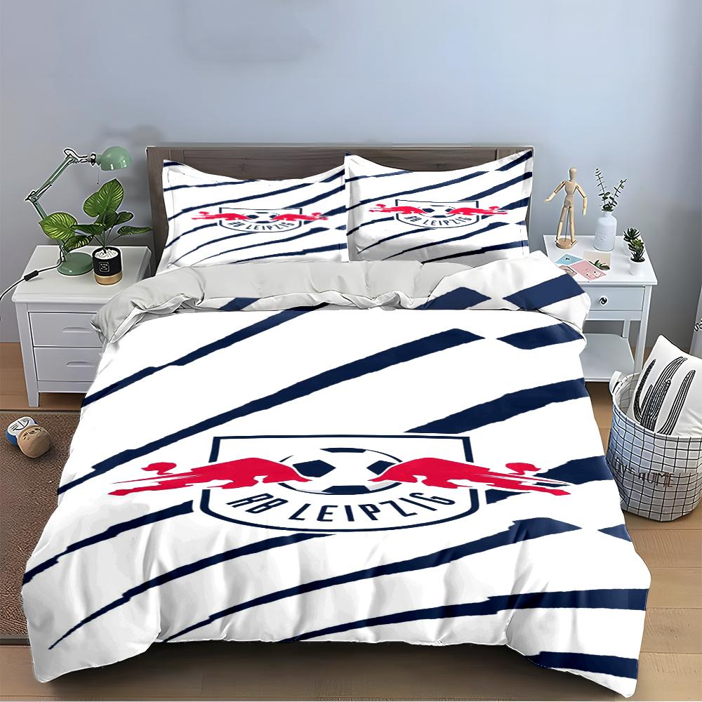 RB Leipzig Logo Bedding Set Bedding Duvet Cover Set Duvet Cover Pillowcases Home Decor (1 * Duvet Cover 2 * Pillowcases, without duvet insert)