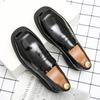 High-End Luxury Men's Leather Shoes Summer High-End Thick Bottom Fashion Bright Surface Slip-On Casual Loafers Leisure Shoes