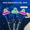 Penna Gel Retrattile Penna con Inchiostro Liscio ad Asciugatura Rapida con Parte Superiore a Forma di UFO Rotante a 360 Gradi Giocattolo per Alleviare lo Stress per Studenti Regalo Scolastico Penna per Prendere Appunti Scrittura