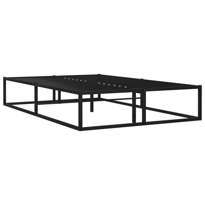 VidaXL Cadre de lit Noir Métal 120x200 cm