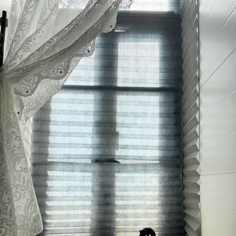 2PCS/Set Half Blackout Windows Curtains Folding Curtains Bathroom Kitchen Balcony Office Blinds Non-Woven 60/90x180cm