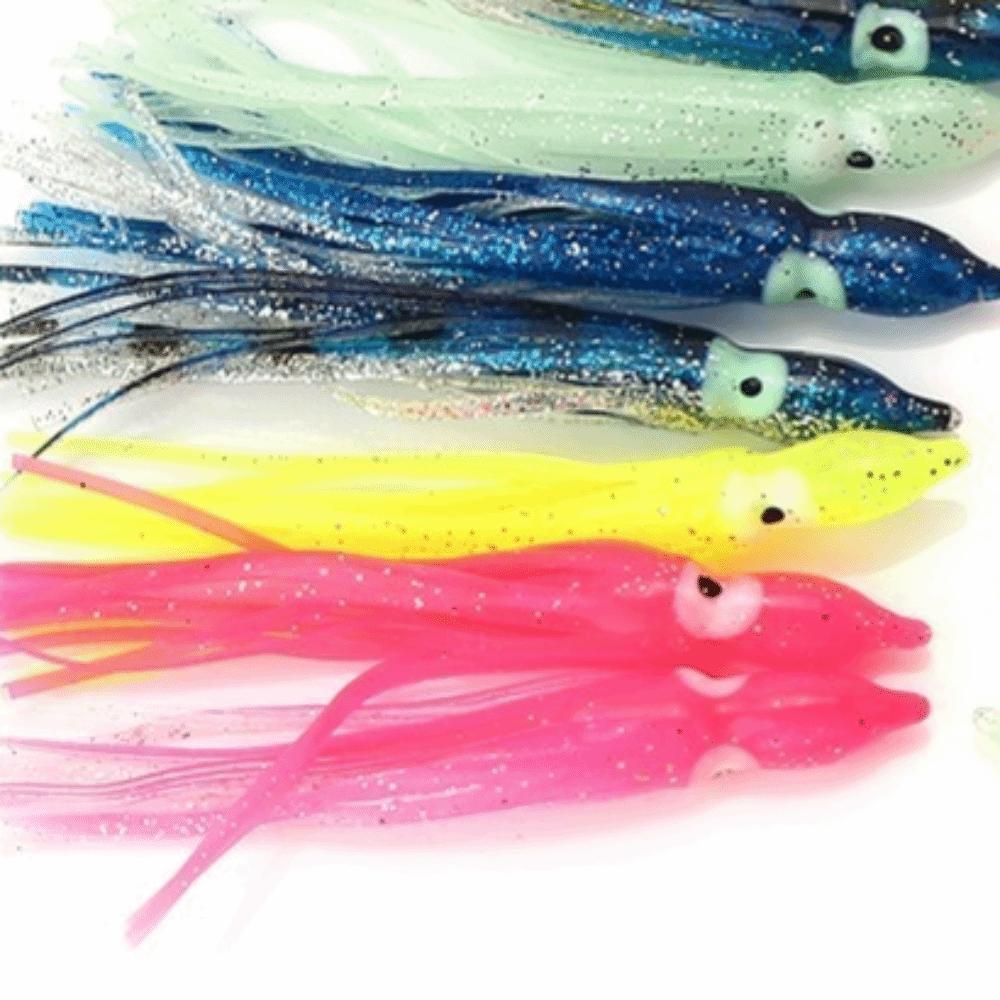 50PCS Soft Octopus Fishing Lures Mixed Color Sea Fishing Lures  Saltwater Fishing