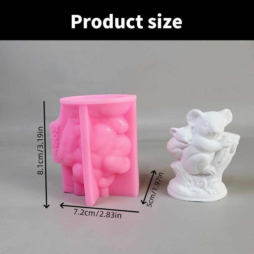 Koala with Baby Molds Epoxy Resin Molds Castings Molds Silicone Molds Ornament Plasters Molds Baking Molds for Craft