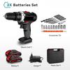 25+3 Torque Cordless Portable Electric Impact Drill Screwdriver Household Efficient Woodworking DIY Power Tool