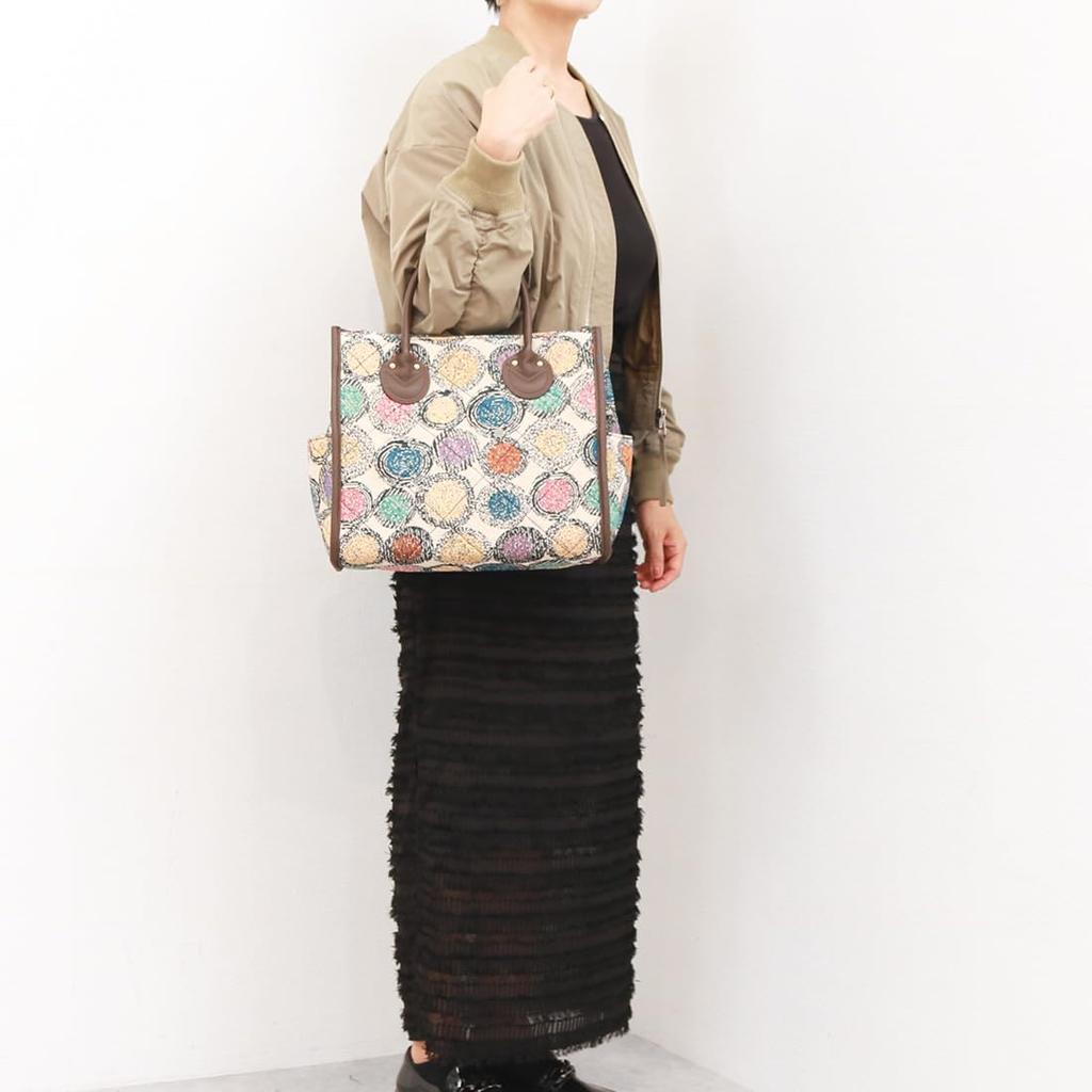 Jacquard Quilted Square Tote Bag M