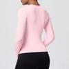 Breathable Skin-friendly Long Sleeve Yoga Top with Waist-cinching Design