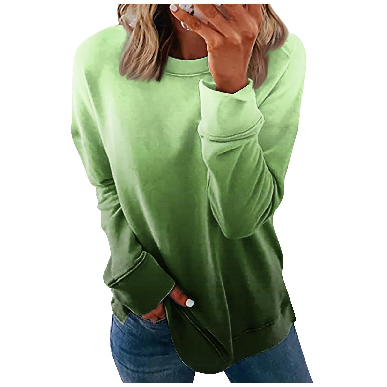 Женская повседневная модная блузка с длинным рукавом и круглым вырезом с цветочным — фото 3