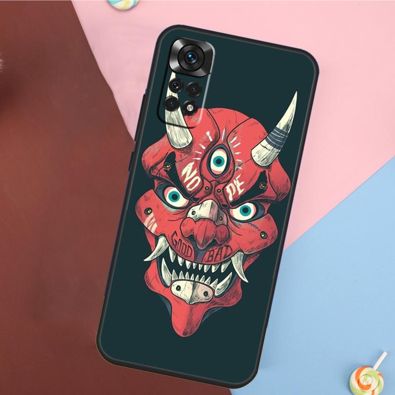Oni Hannya Mask Cover For Xiaomi Redmi Note 13 Pro 14 12 11 9 10 9S 10S 11S 12S Redmi 10C 12C 13C 14C Case