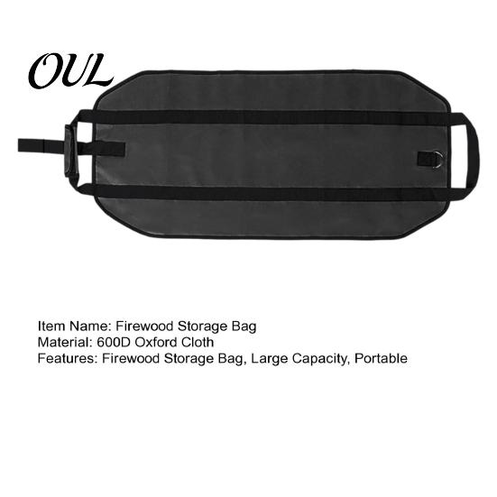 Firewood Carrier for BBQ Bag with Handle, Heavy Duty Large Log Tote, Durable Capacity Storage Oxford Cloth Holder Indoor And Outdoor Use Organizer