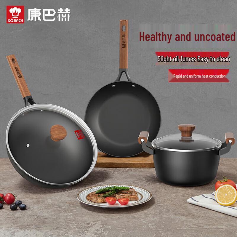 

KOBACH Титановий Антипригарний Набір Посуду з 3 Предметів