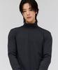 CHASECULT Unisex Essential Turtleneck Fleece Long Sleeve T-Shirt - Charcoal
