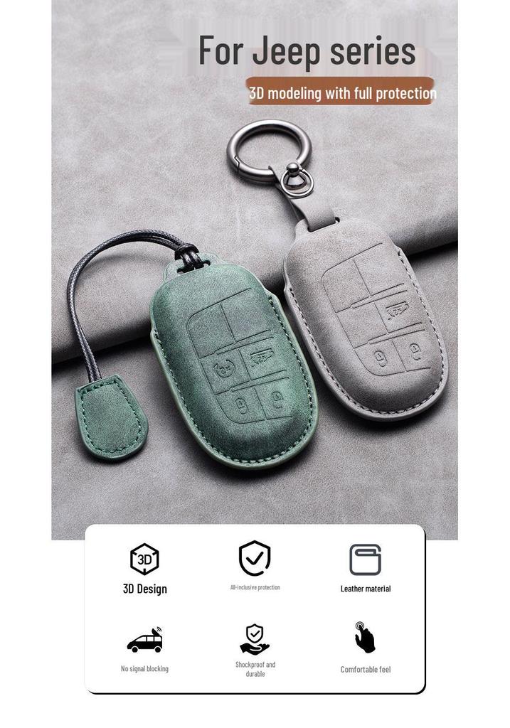 Car Key Cover for Compass, Renegade, Cherokee, Wrangler – Unisex Key Accessory & Bag Charm