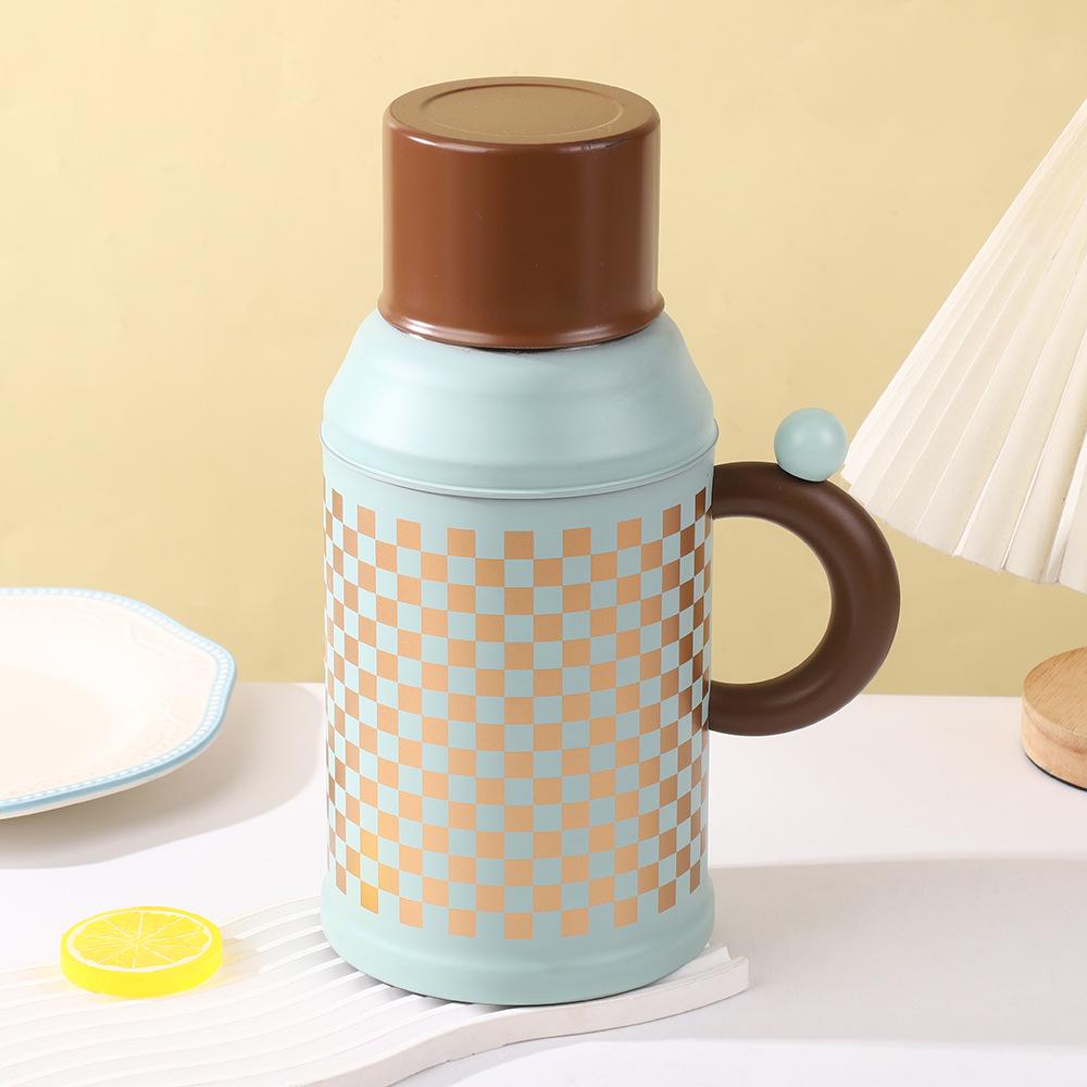 High-Capacity Stainless Steel Thermos with Glass Liner for Students