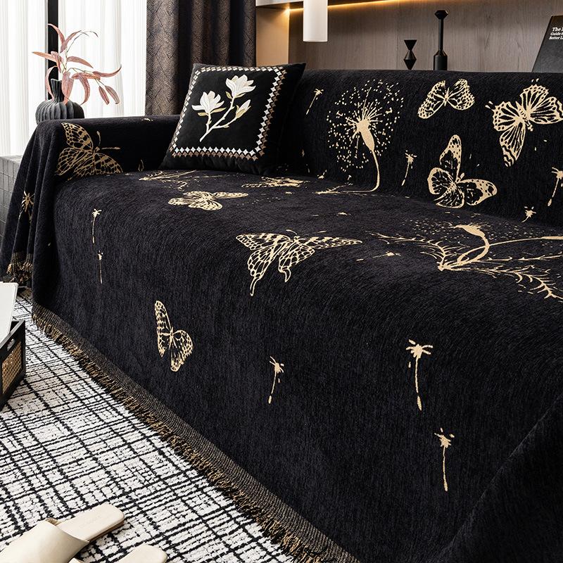 

Universal Butterfly Sofa Cover For All Seasons, Non-Slip And Dirt-Resistant One-Piece Chenille Sofa Towel, Anti-Cat Scratch Sofa Cover 180*90