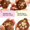 1Pcs Japanese Style Pet Hair Storage Leather Case Cat And Dog Commemorative Key Pendant DIY Name ID Card Creative