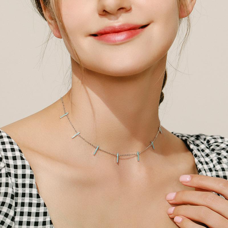 Dámsky klasický náhrdelník s príveskom Tancise S925 z mincového striebra